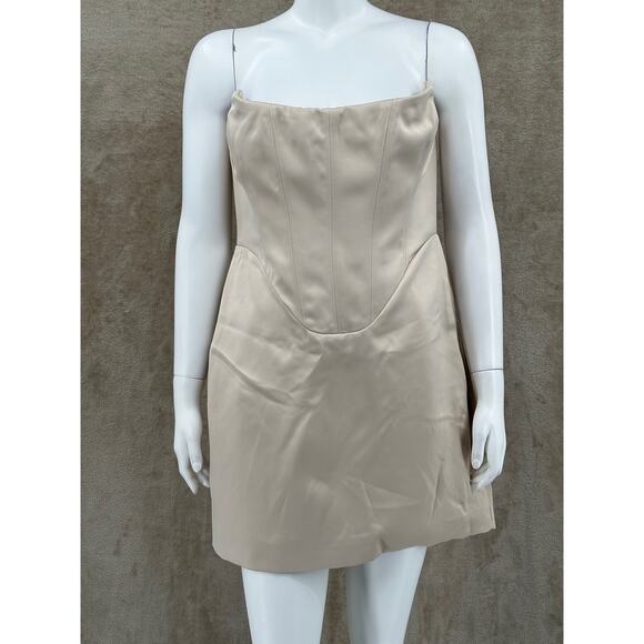 House of CB Dress Womens Large+ Magdalena Oyster Corset‎ Mini Strapless Cocktail - Picture 2 of 13